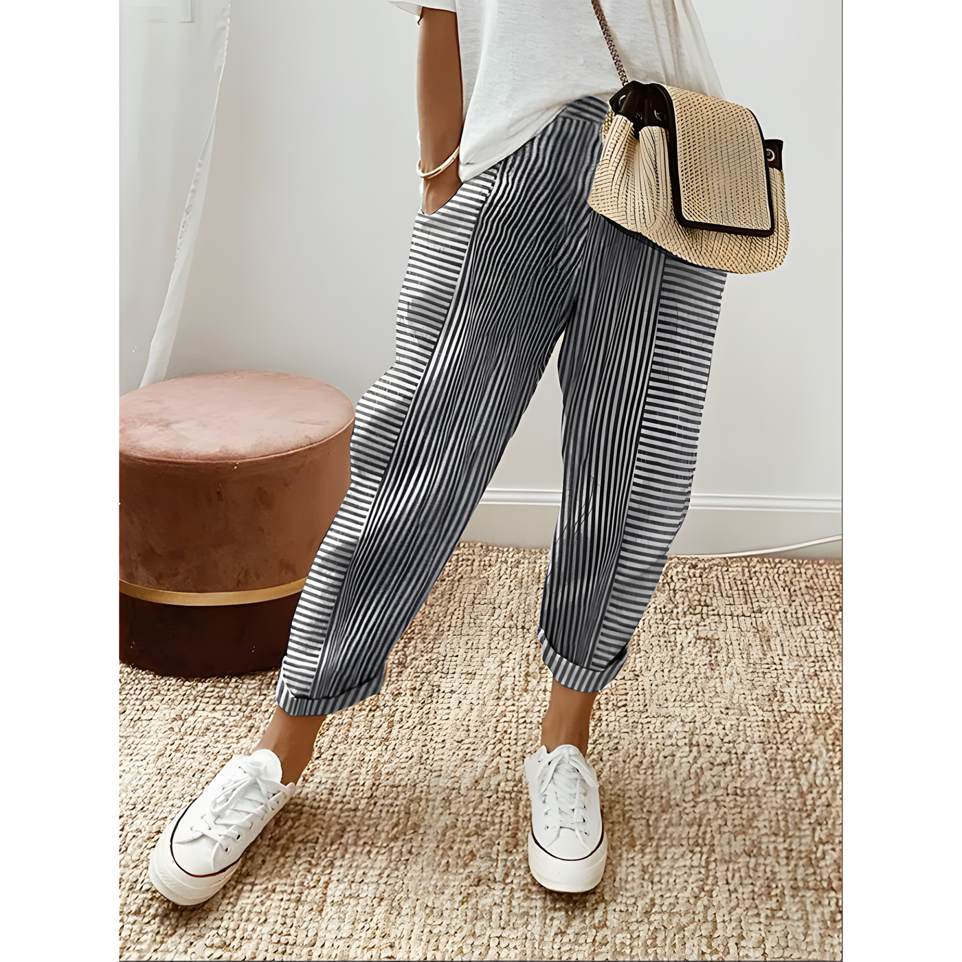 Cozy Stripe™ Cotton Trousers