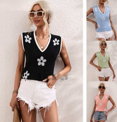 Daisy Delight Knit Vest