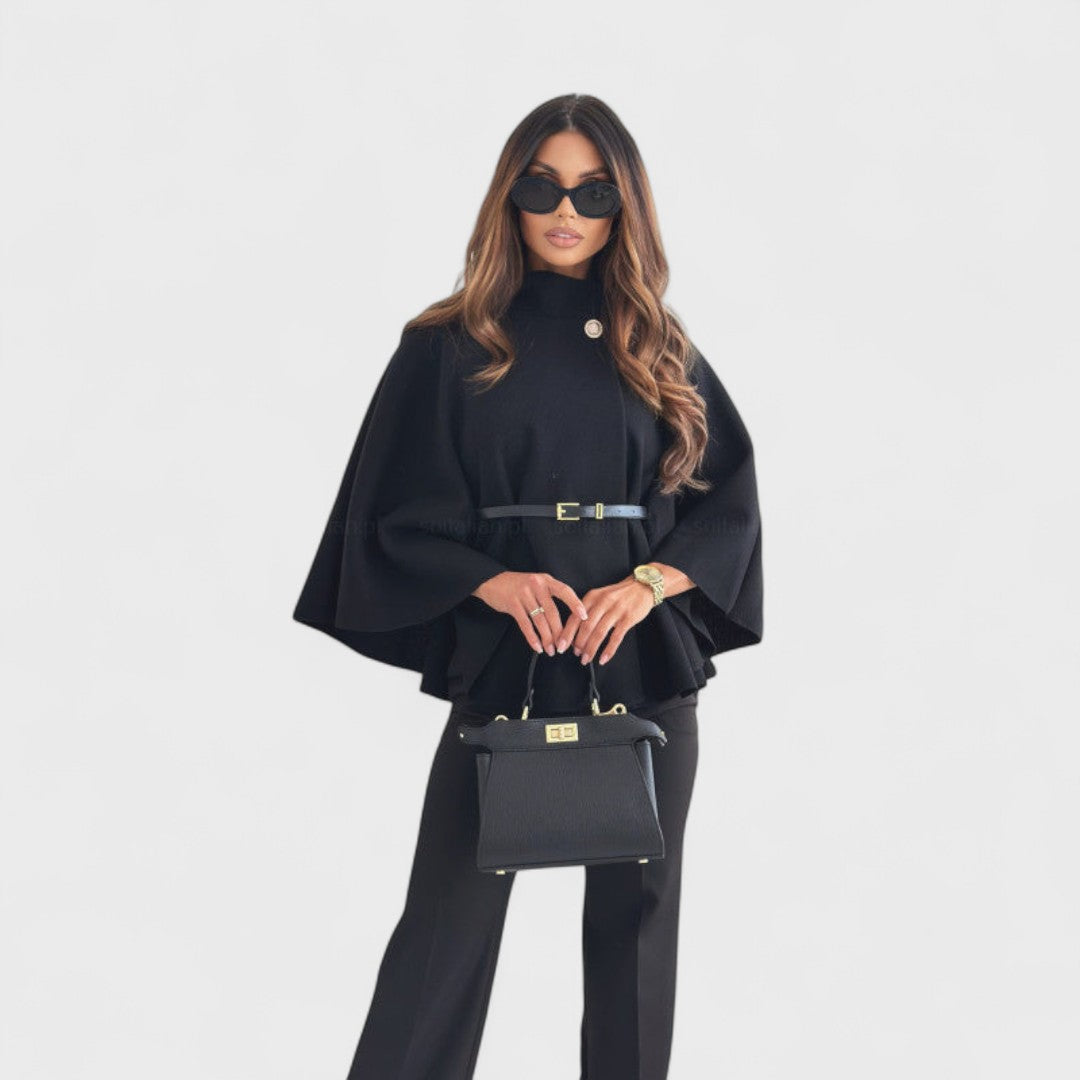 Lea - Veste à manches papillon chic avec ceinture