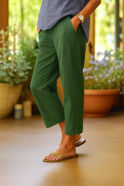 Celestia | Lush Linen Blend Trousers