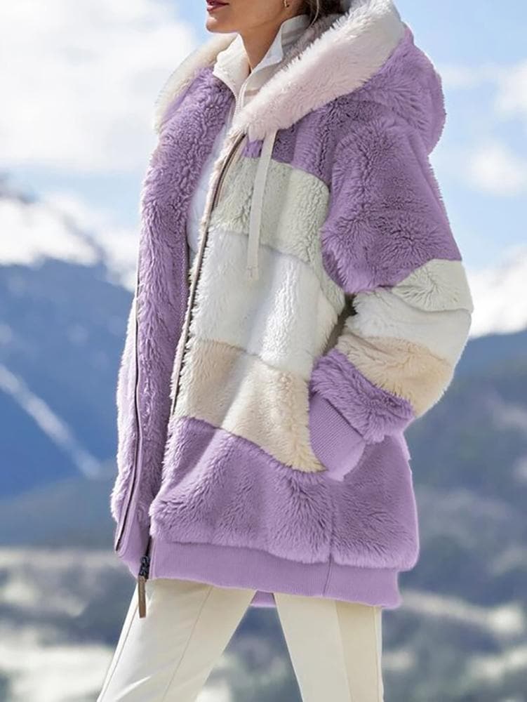 Viviana™ | Luxe & Cozy Colourblock Faux Fur Jacket