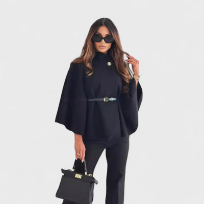 Lea - Veste à manches papillon chic avec ceinture