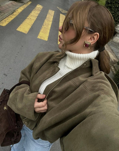 Alina™ Manteau oversize en daim