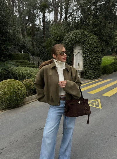 Alina™ Manteau oversize en daim