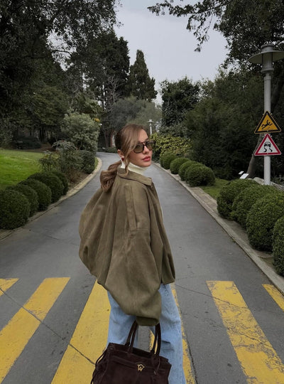 Alina™ Manteau oversize en daim