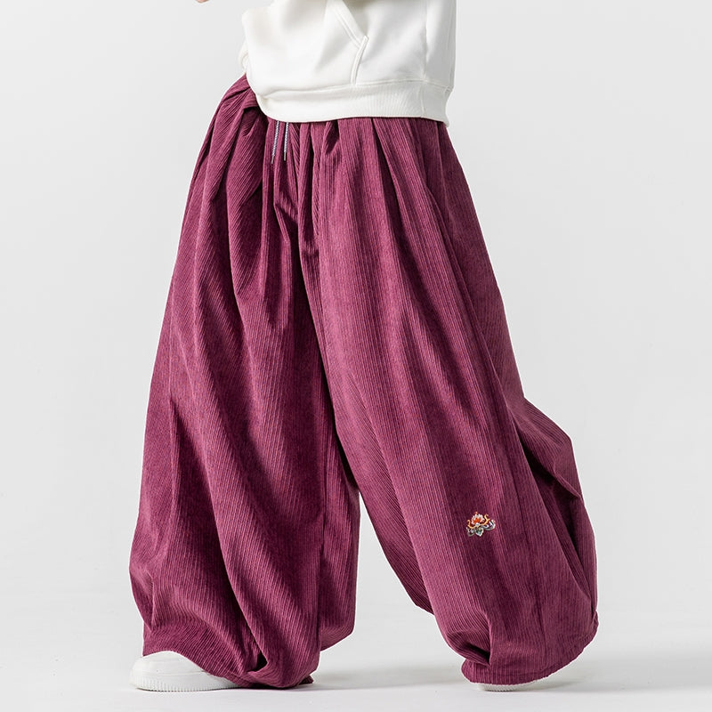 Ultimate Comfort Wide-Leg Corduroy Sweatpants