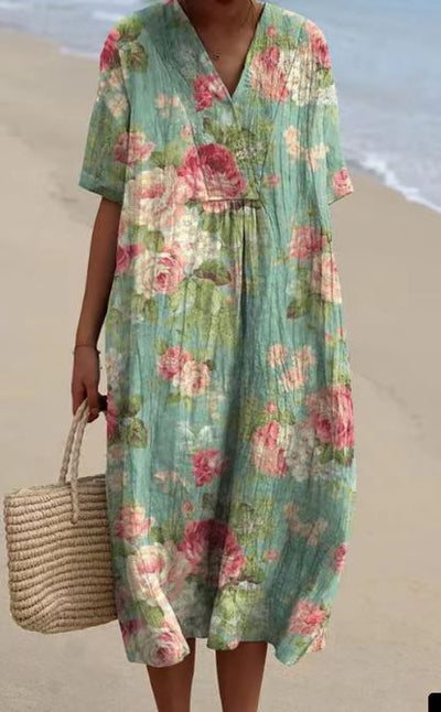 Isabella™ - Colourful Blossom Maxi Dress