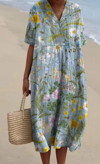 Isabella™ - Colourful Blossom Maxi Dress