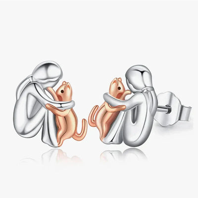Natalia - Boucles d'oreilles avec icône de chat