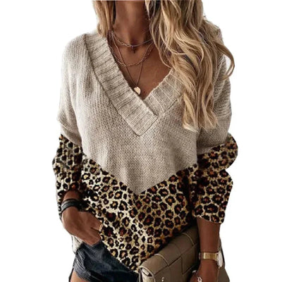 Tanya™ Leopard V-Neck Sweater