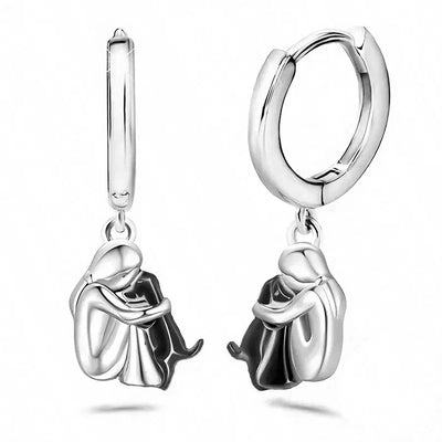 Julita - Boucles d'oreilles avec icône de chien (fermoir rond)