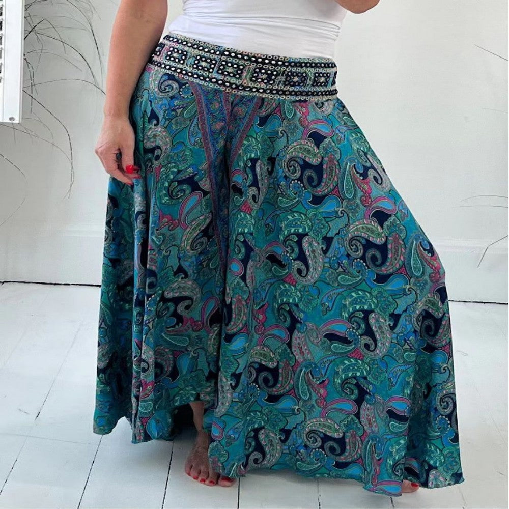 Bohemian Breeze Wide-Leg Trousers