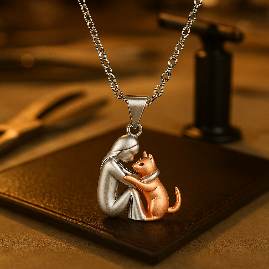Karolina - Collier avec pendentif en forme de chat