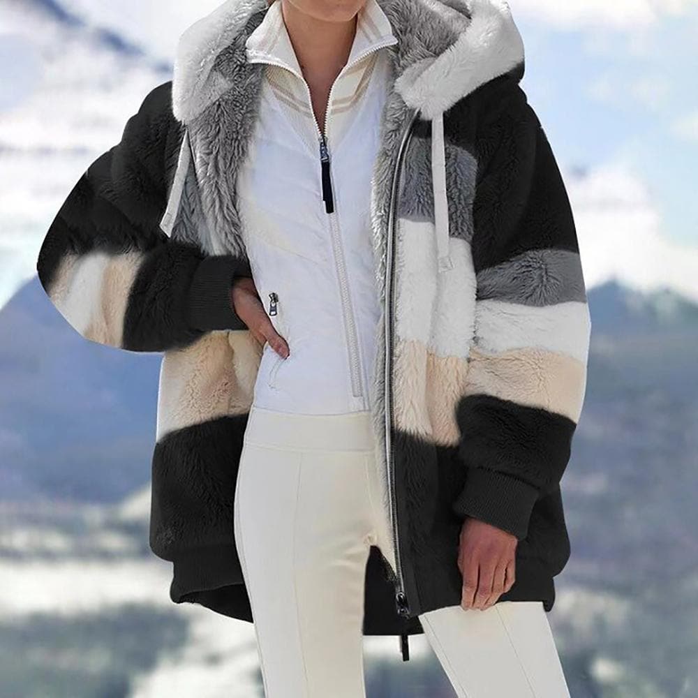 Viviana™ | Luxe & Cozy Colourblock Faux Fur Jacket