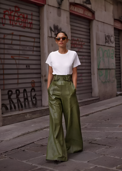 UrbanChic™ - Wide Leg Belted Trousers