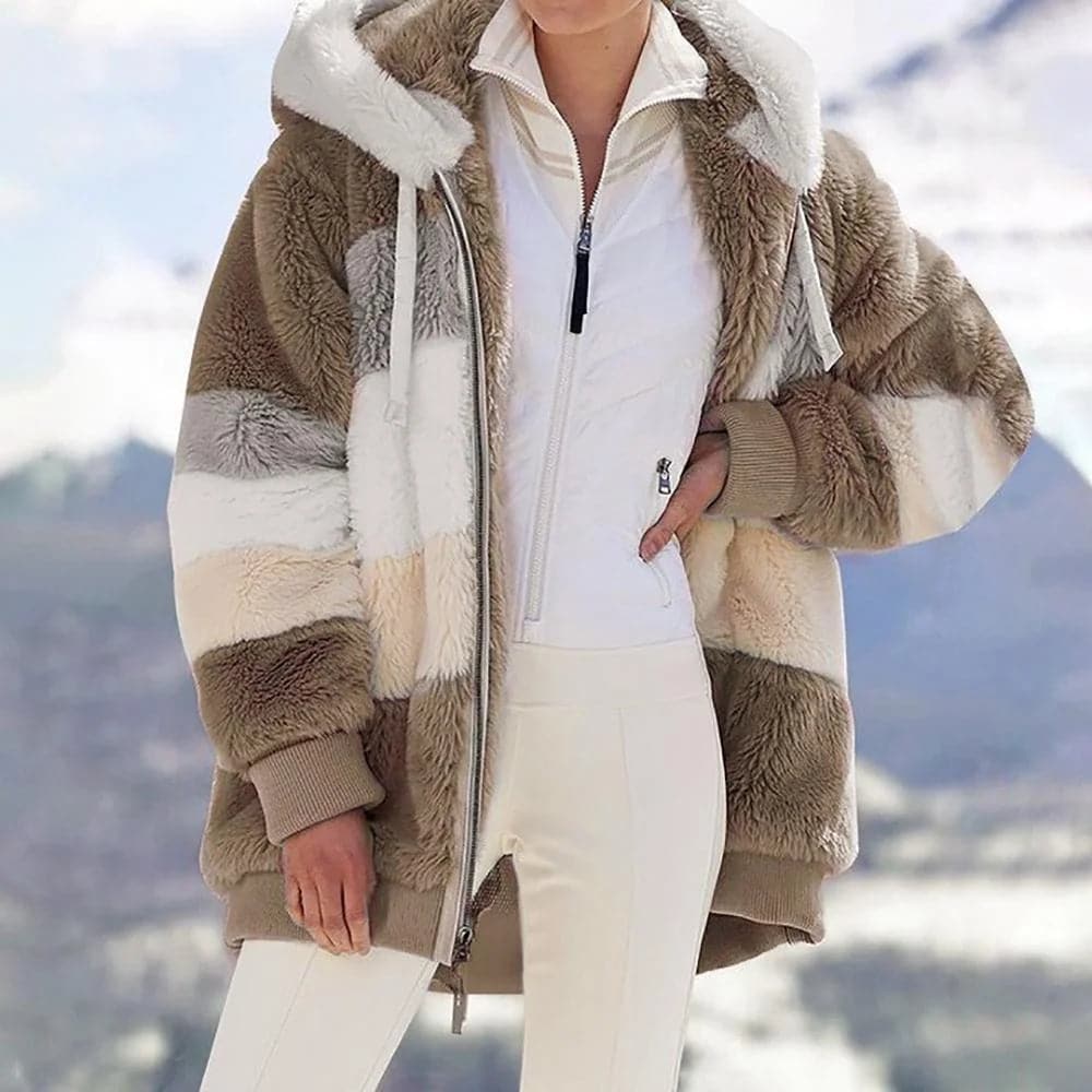 Viviana™ | Luxe & Cozy Colourblock Faux Fur Jacket