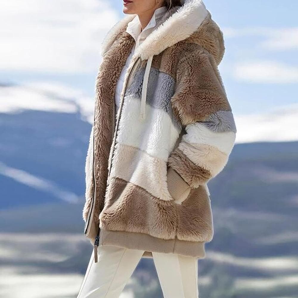 Viviana™ | Luxe & Cozy Colourblock Faux Fur Jacket