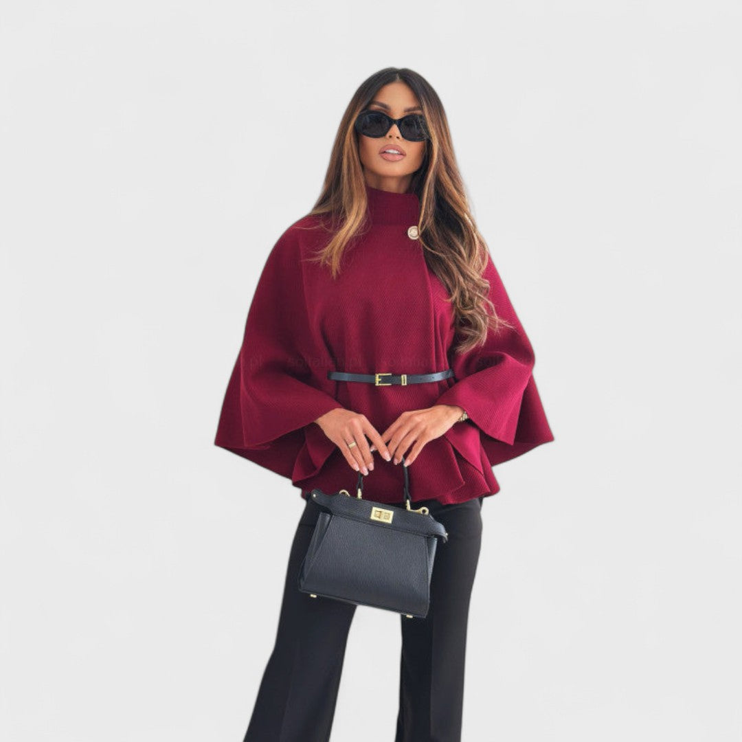 Lea - Veste à manches papillon chic avec ceinture