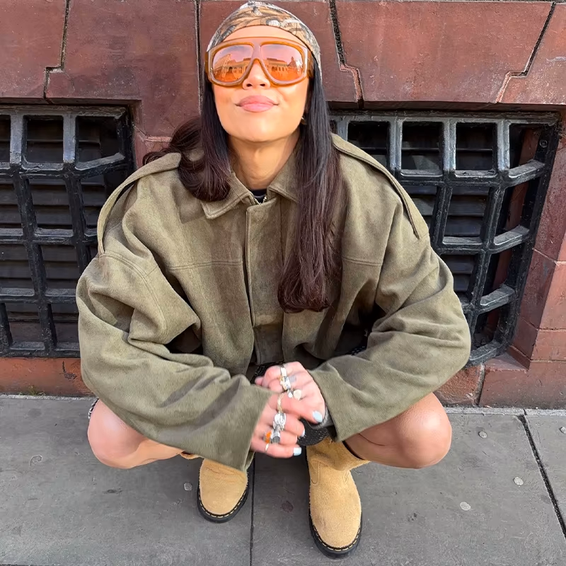Alina™ Oversized Suede Coat