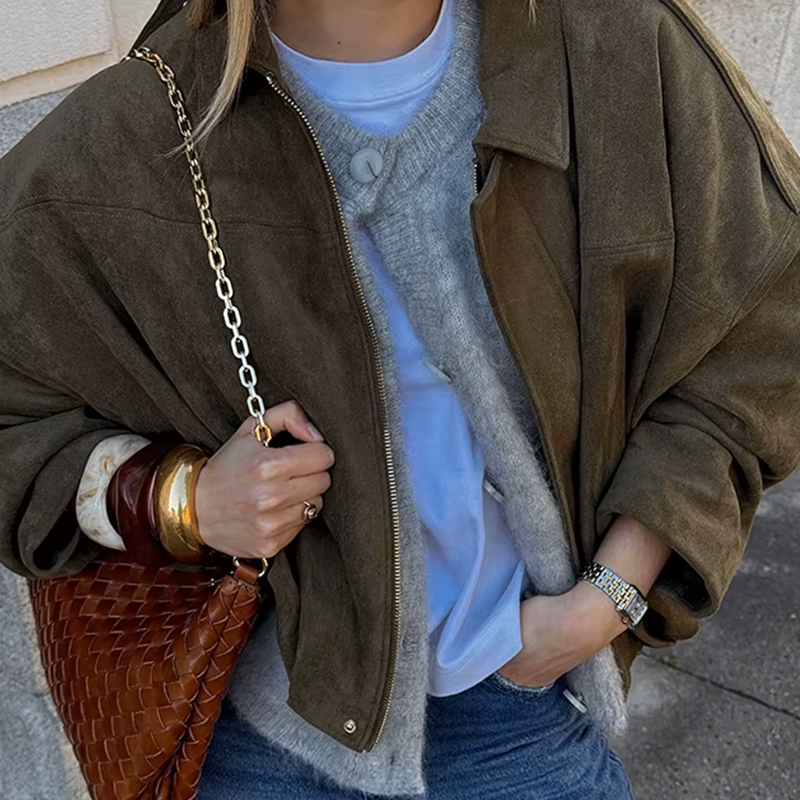 Alina™ Manteau oversize en daim