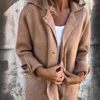 Margaret™ | Cozy & Stylish Solid Colour Mid-Length Jacket