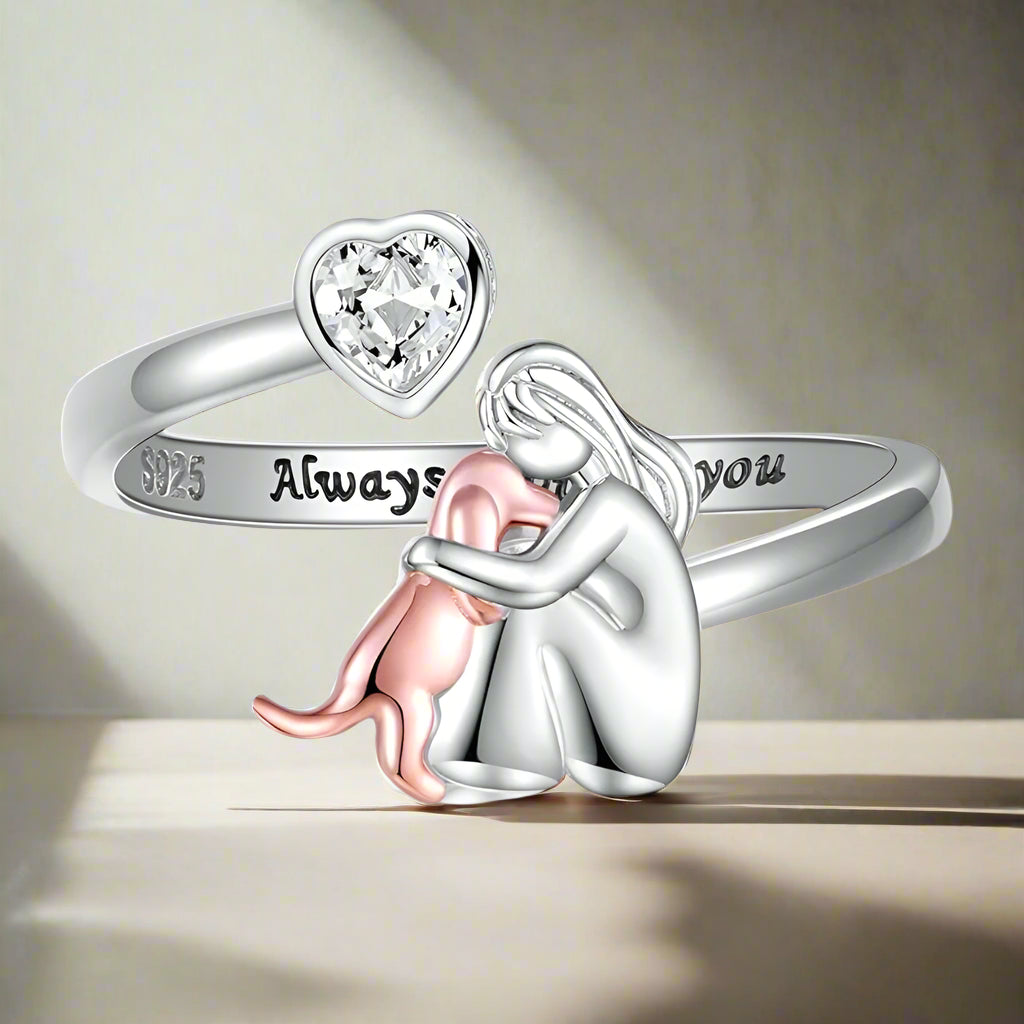 Aurelia - Bague avec une icône de chien