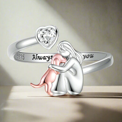 Aurelia - Bague avec une icône de chien